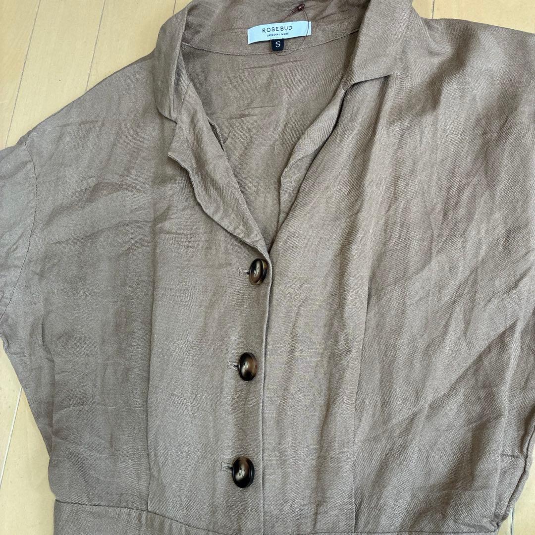 ROSE BUD オールインワン 半袖 ワイドパンツ S — image 5