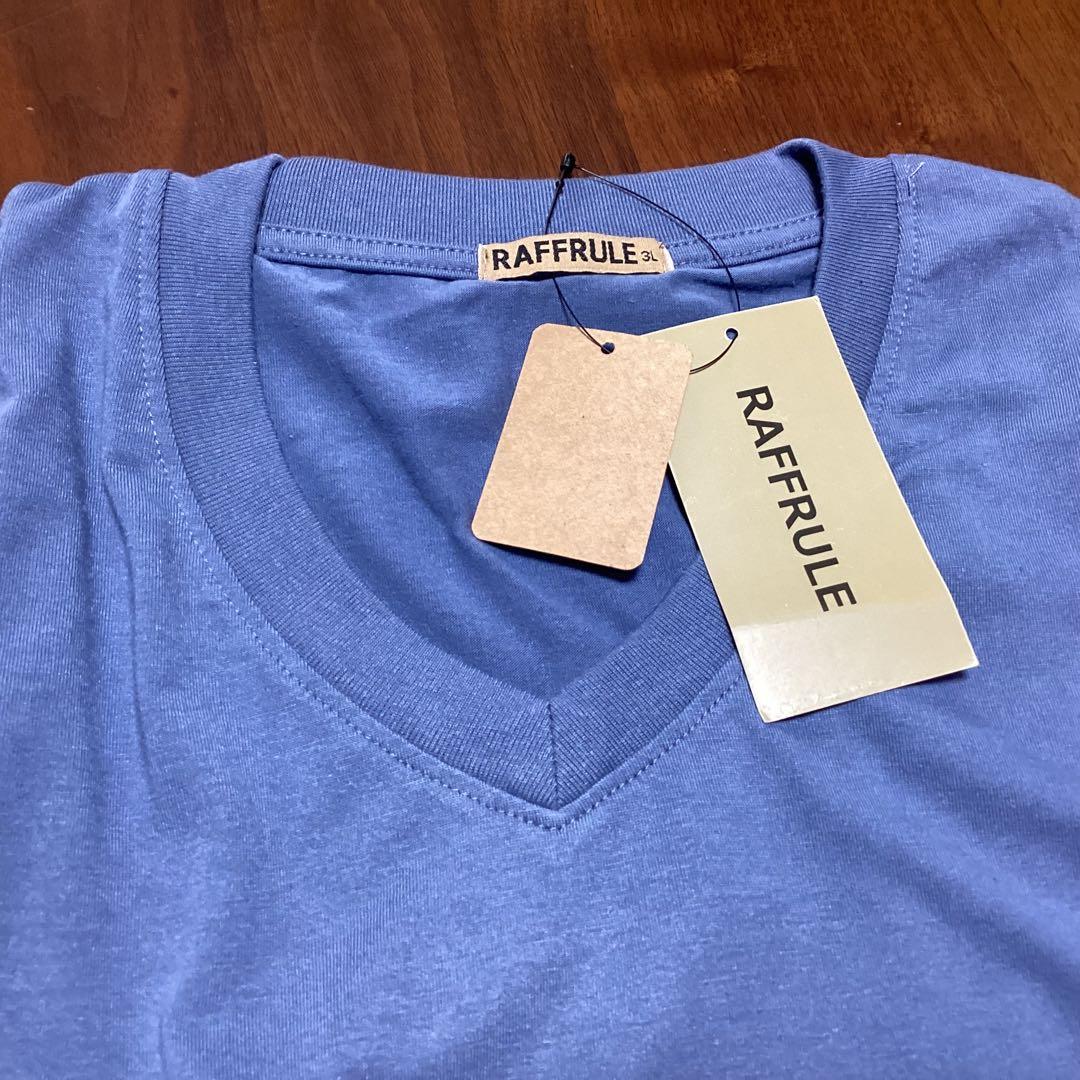 【未使用】RAFFRULE＊半袖 Tシャツ 3L ブルーグレー Vネック — image 5