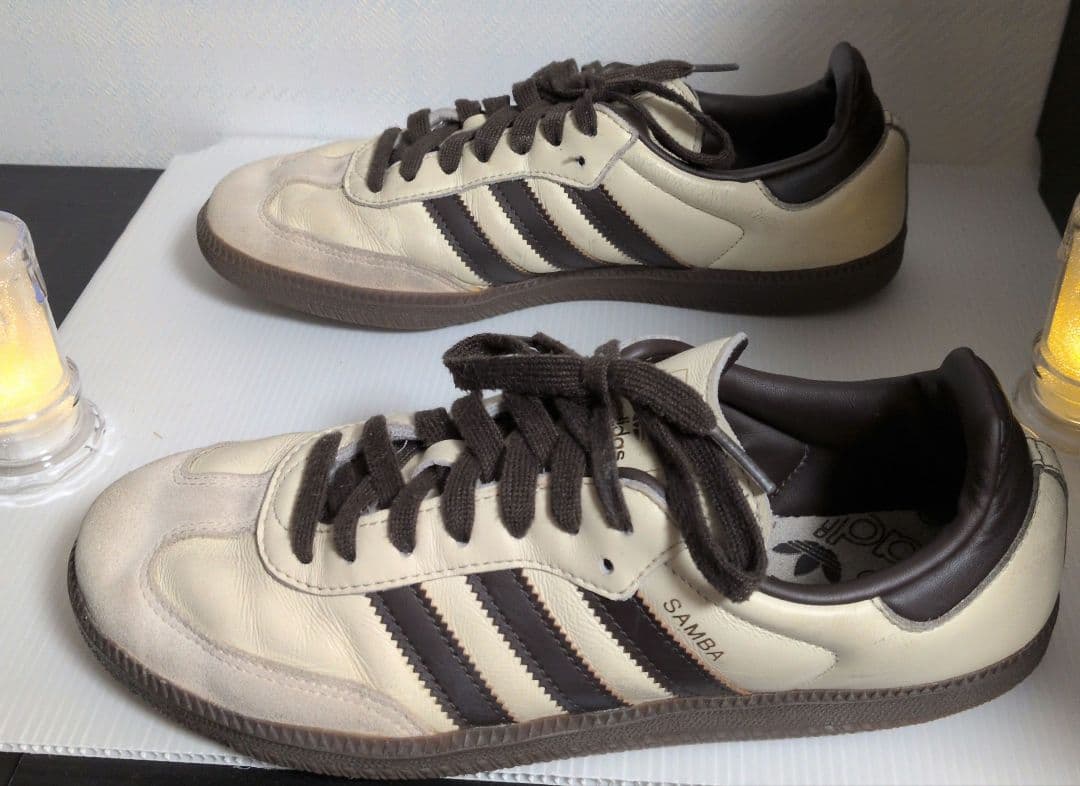 【zozo別注】adidas サンバ ベージュ×ブラウン 26.5cm — image 3