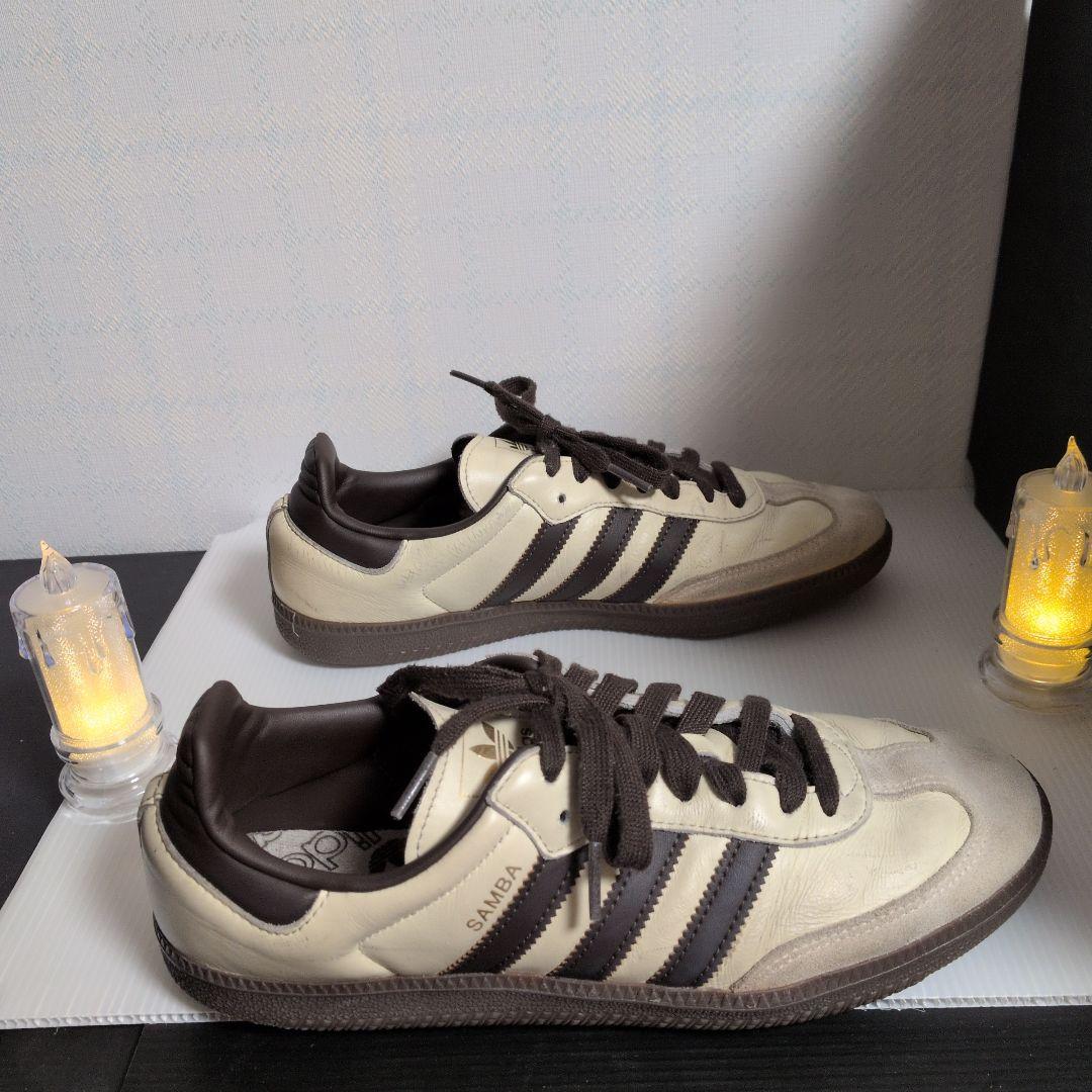 【zozo別注】adidas サンバ ベージュ×ブラウン 26.5cm — image 4