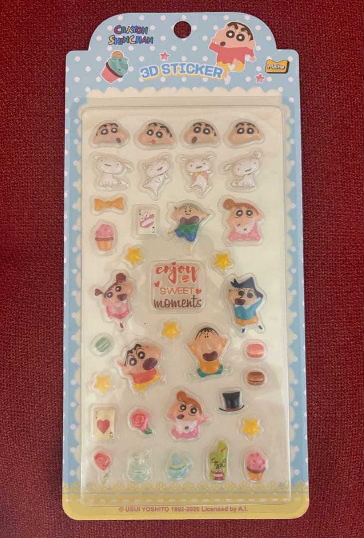 新品未開封　クレヨンしんちゃん 3Dステッカー 4種セット — image 5