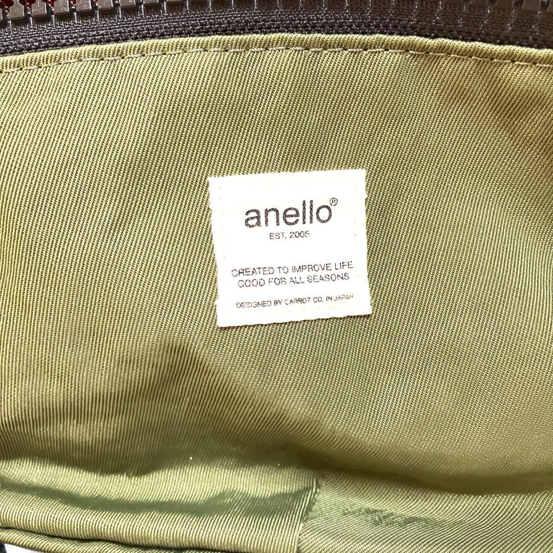 【美品】anello ボディバッグ オリーブ×オレンジ — image 5