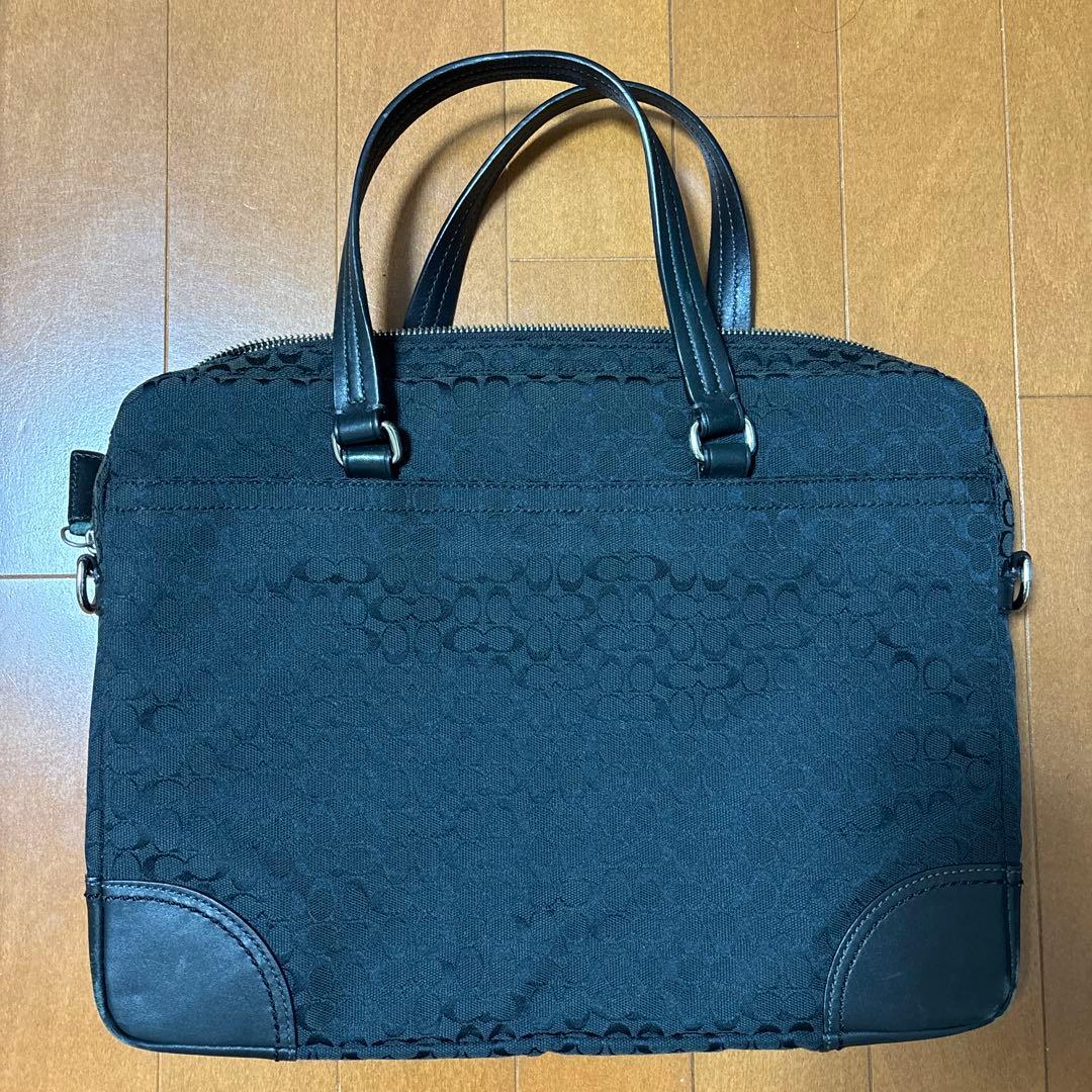 COACH シグネチャー ハンドバッグ ビジネスバッグ　ブラック — image 4