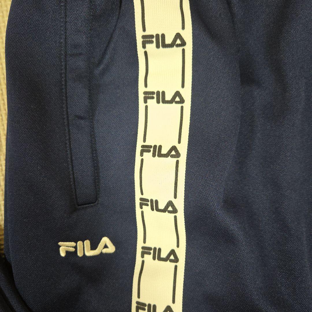 【未使用品】FILA ジャージ　L　 パンツ ネイビー ロゴテープ — image 2