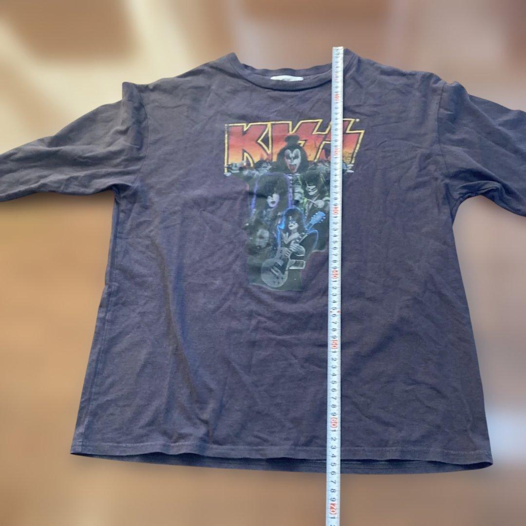 KISS グラフィック長袖Tシャツ ダークグレー　wego ロンT — image 5