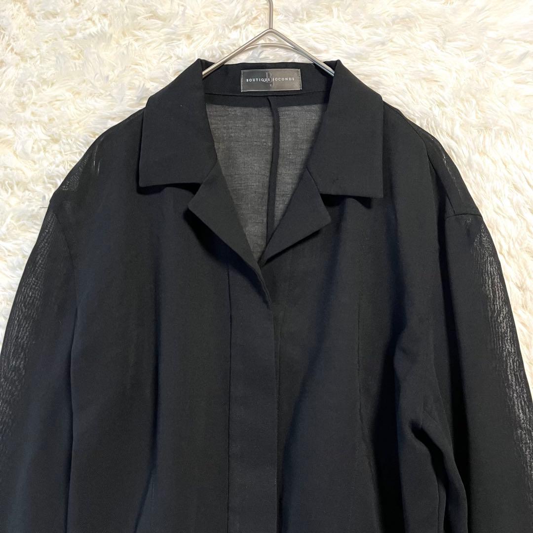 【BOUTIQUE JOCONDE】シャツジャケット/シアー/ブラック/Ｆ — image 4