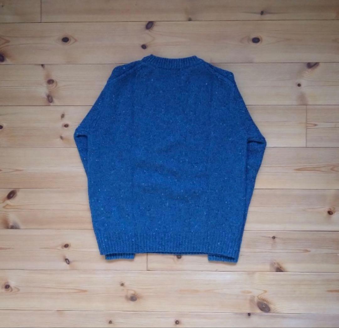 【無印良品】クルーネックセーター／ブルー／ウール混／L — image 3