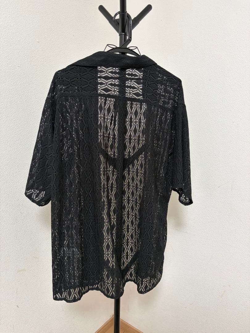 MONO-MART レースシャツ ブラック Lサイズ — image 4