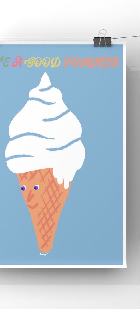 ★A4フレーム付き★オリジナル アートポスター ICECREAM アイスクリーム — image 2