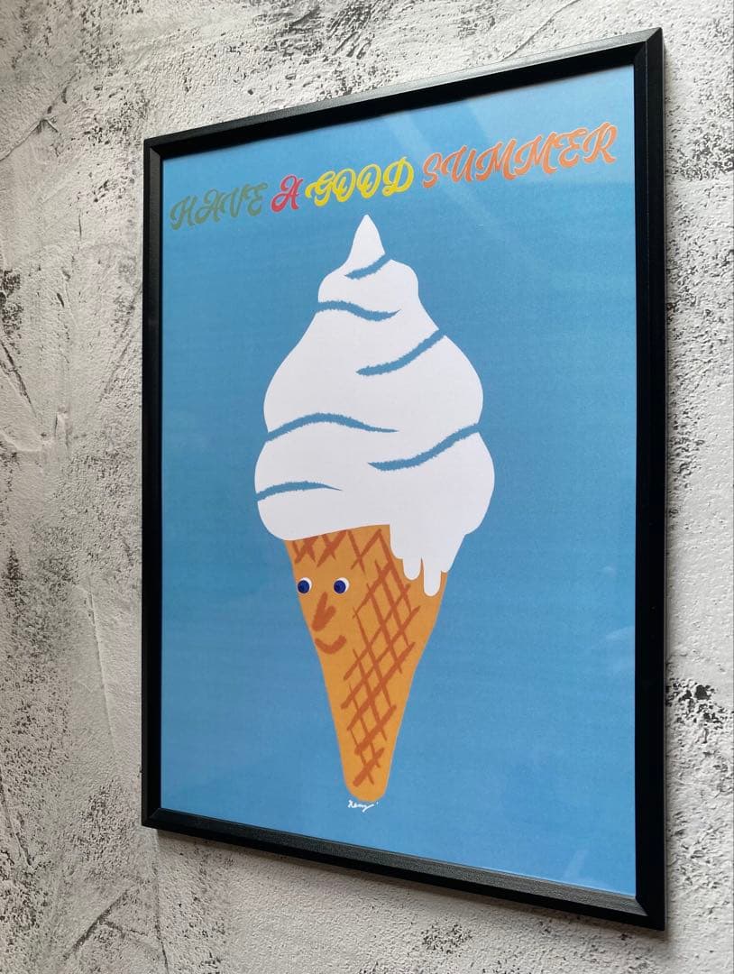 ★A4フレーム付き★オリジナル アートポスター ICECREAM アイスクリーム — image 3