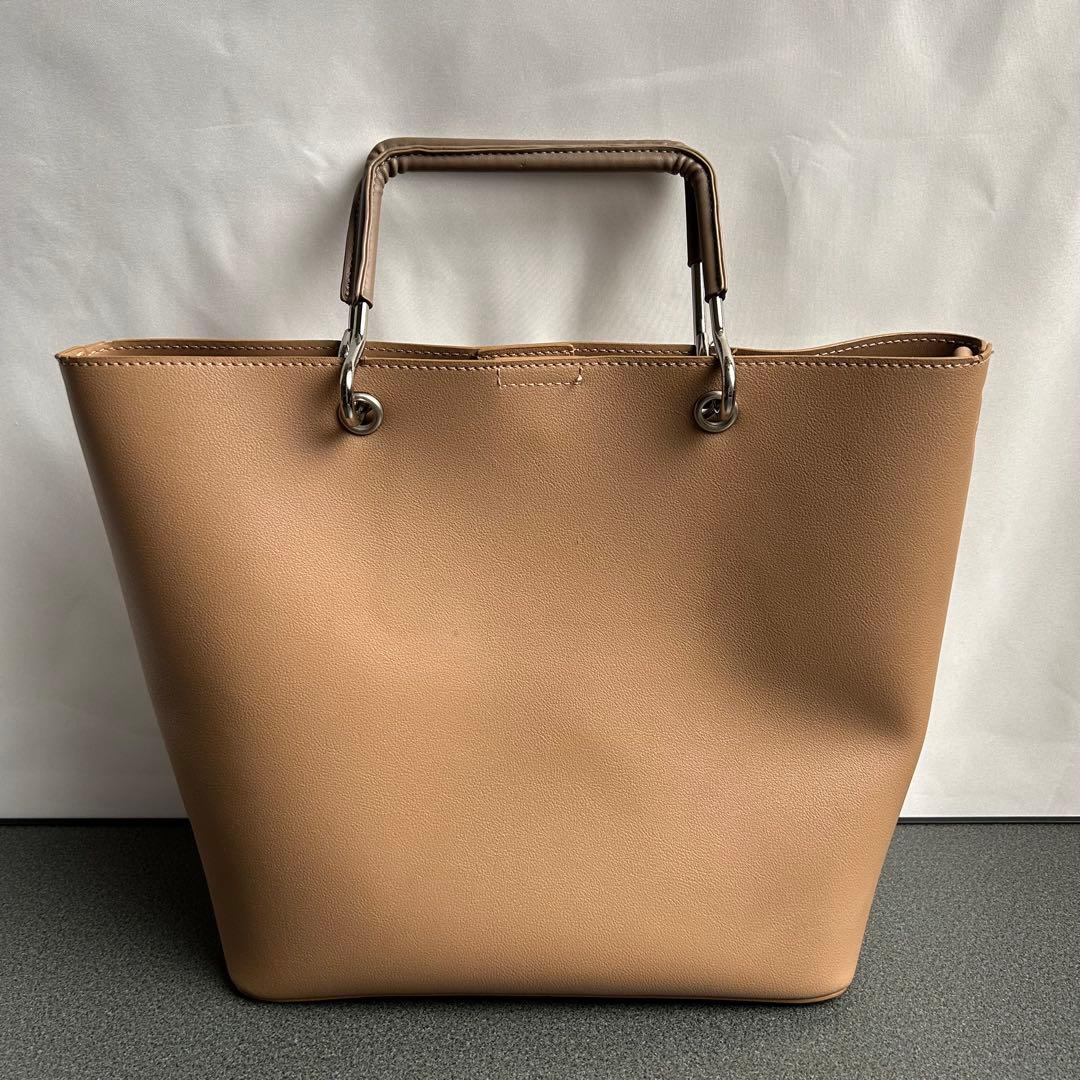 BEAMS HEARTベージュ シンプル ハンドバッグ — image 2