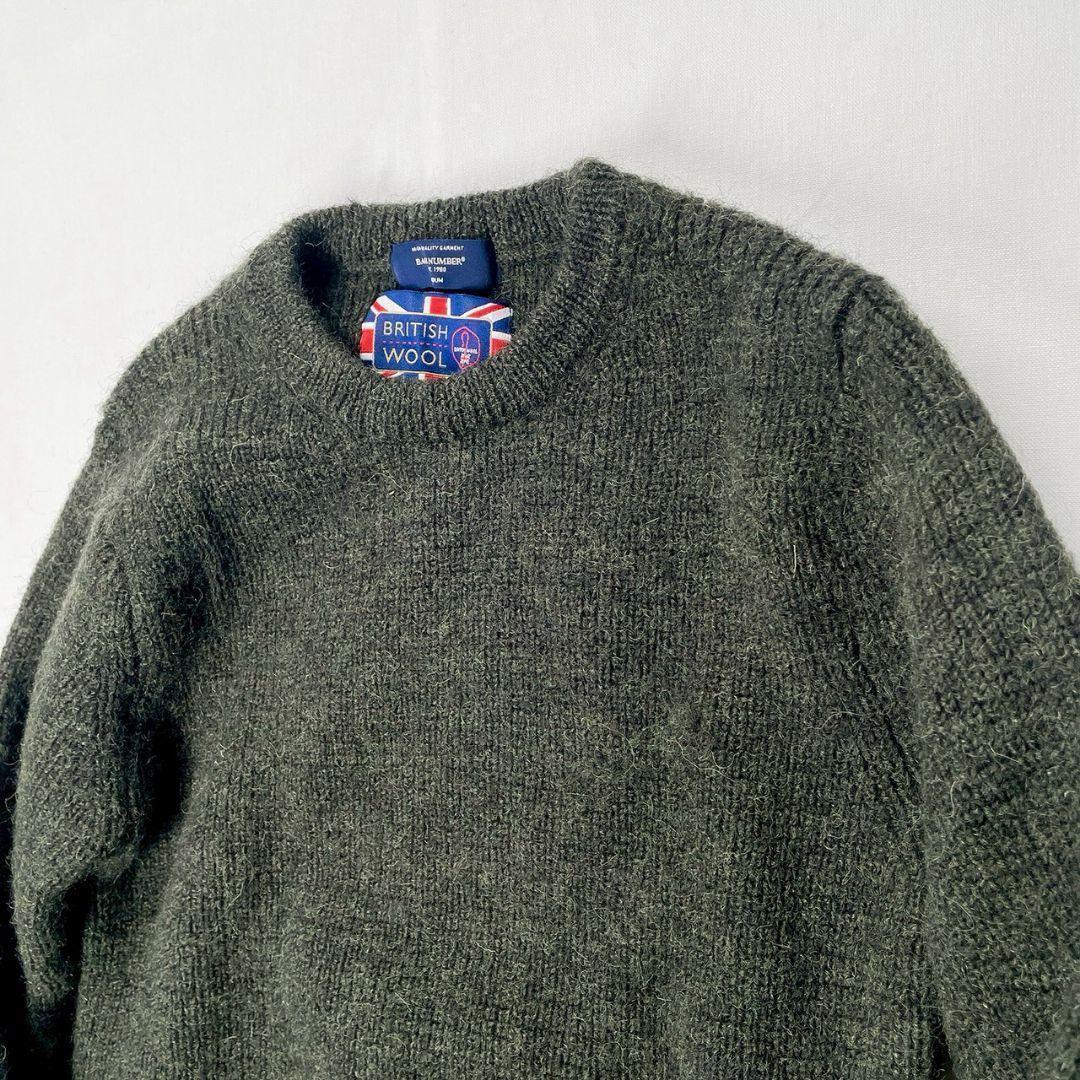 バックナンバー クルーネックセーター ダークグリーン ブリティッシュウール M — image 4