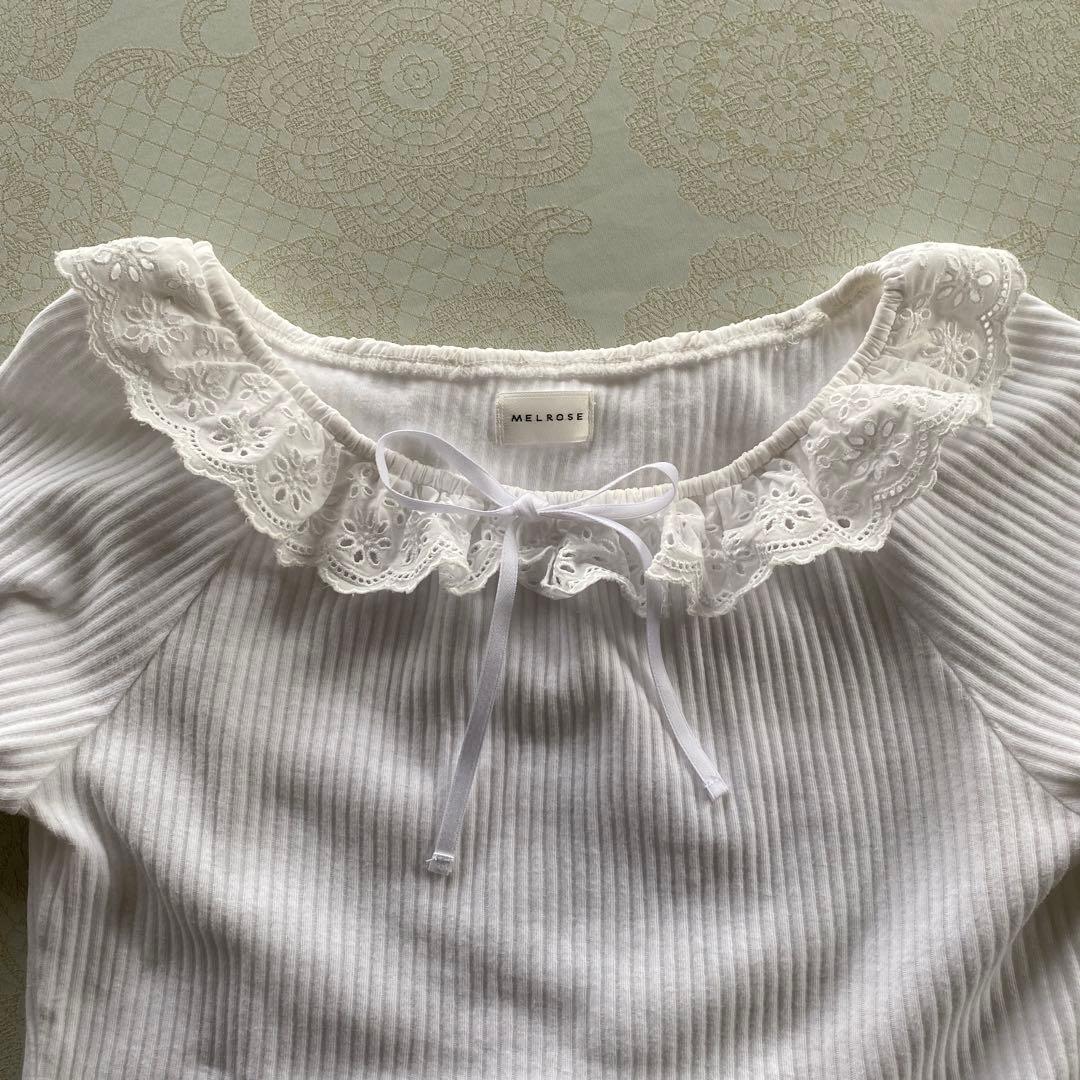 【美品】MELROSE レースリボンシャツ — image 3