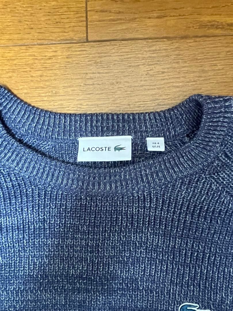 LACOSTE ネイビー ニットセーター M — image 3