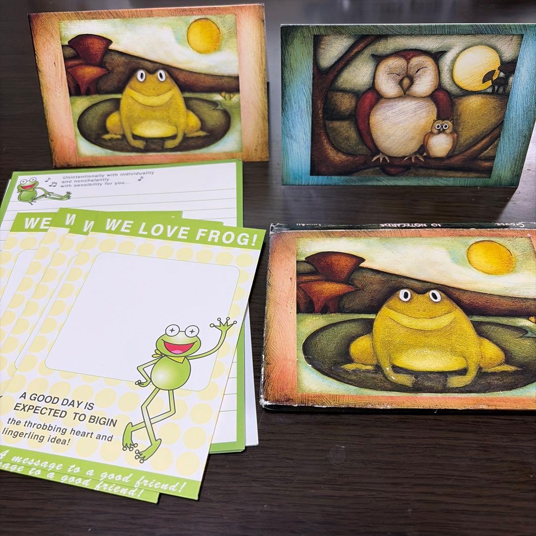 Goose Street レターセット カエル フクロウ デザイン — image 2