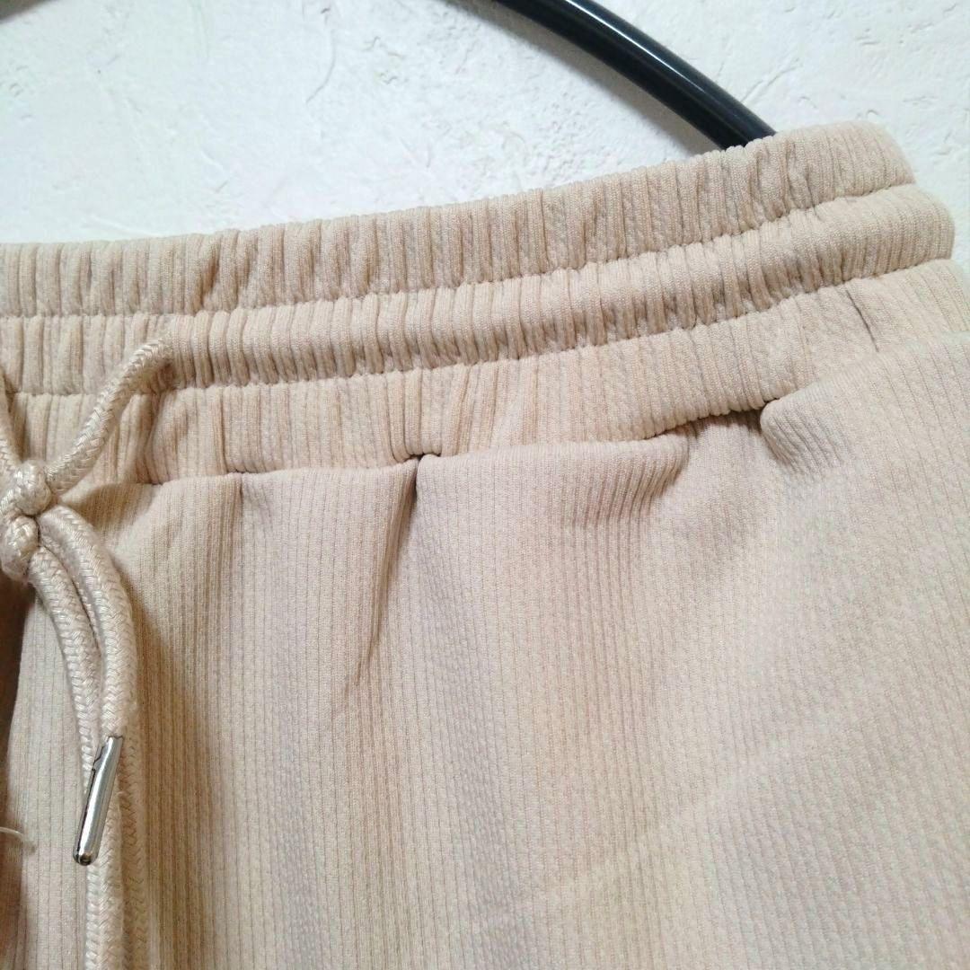 インポート【М】リブ ショートパンツ ベージュ ルームウェア ウエストゴム　夏 — image 4