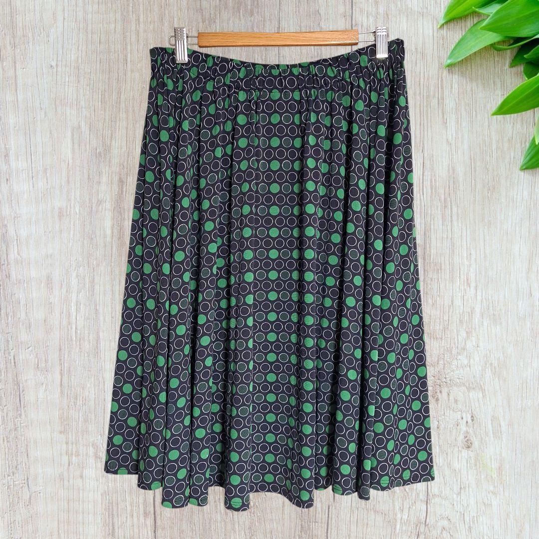 TALBOTS タルボット ドット柄 フレアスカート Mサイズ ウエストゴム — image 2