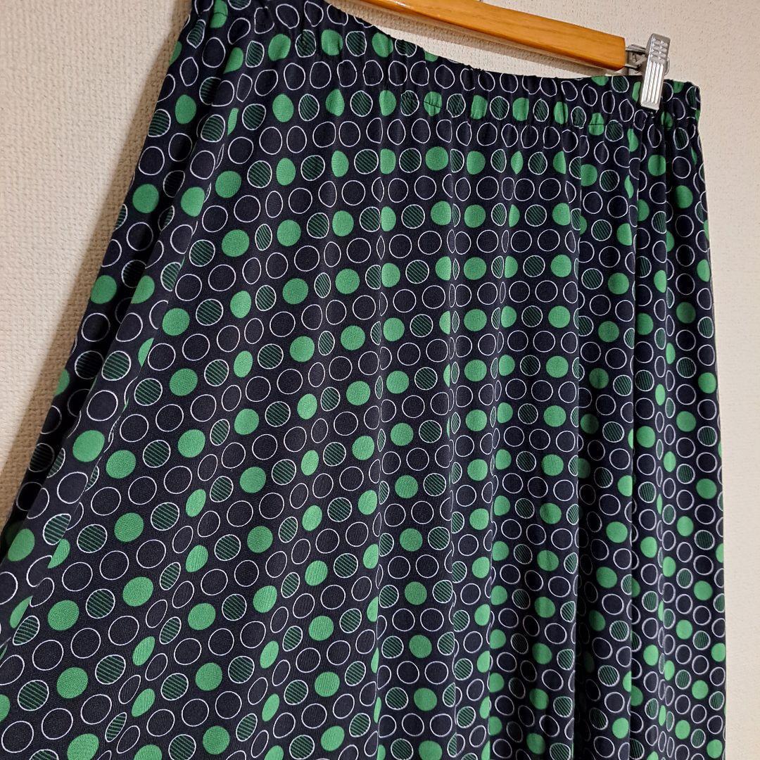 TALBOTS タルボット ドット柄 フレアスカート Mサイズ ウエストゴム — image 5