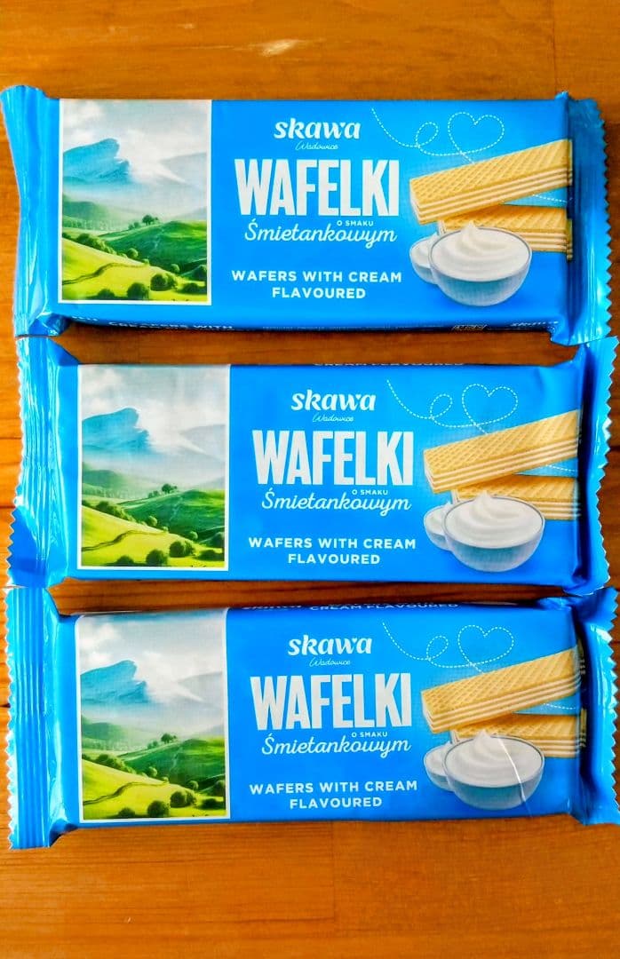 新品Skawa WAFELKI クリーム味 ウエハース 3個セット匿名配送☆ — image 2