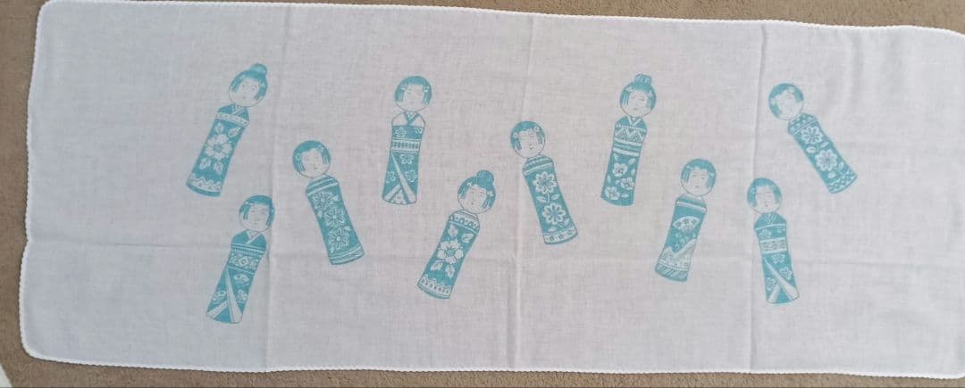 こけし柄 ガーゼ手ぬぐい 綿100% 日本製　F — image 5