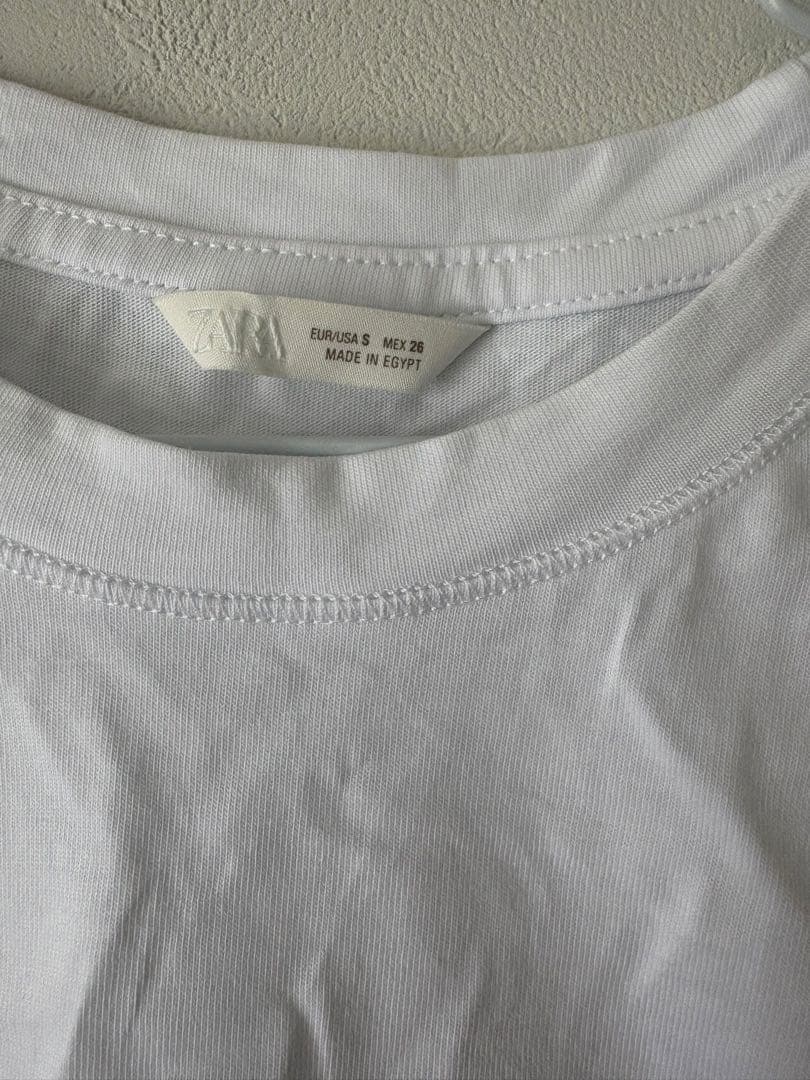 ZARA LOS ANGELES クロップドTシャツ ホワイト S — image 2