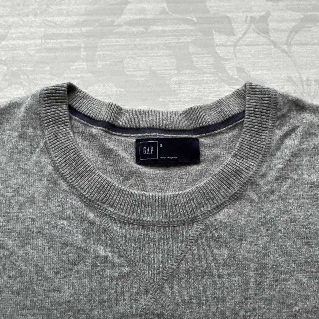 【美品】GAP ギャップ コットン100% ニット セーター グレー S — image 3