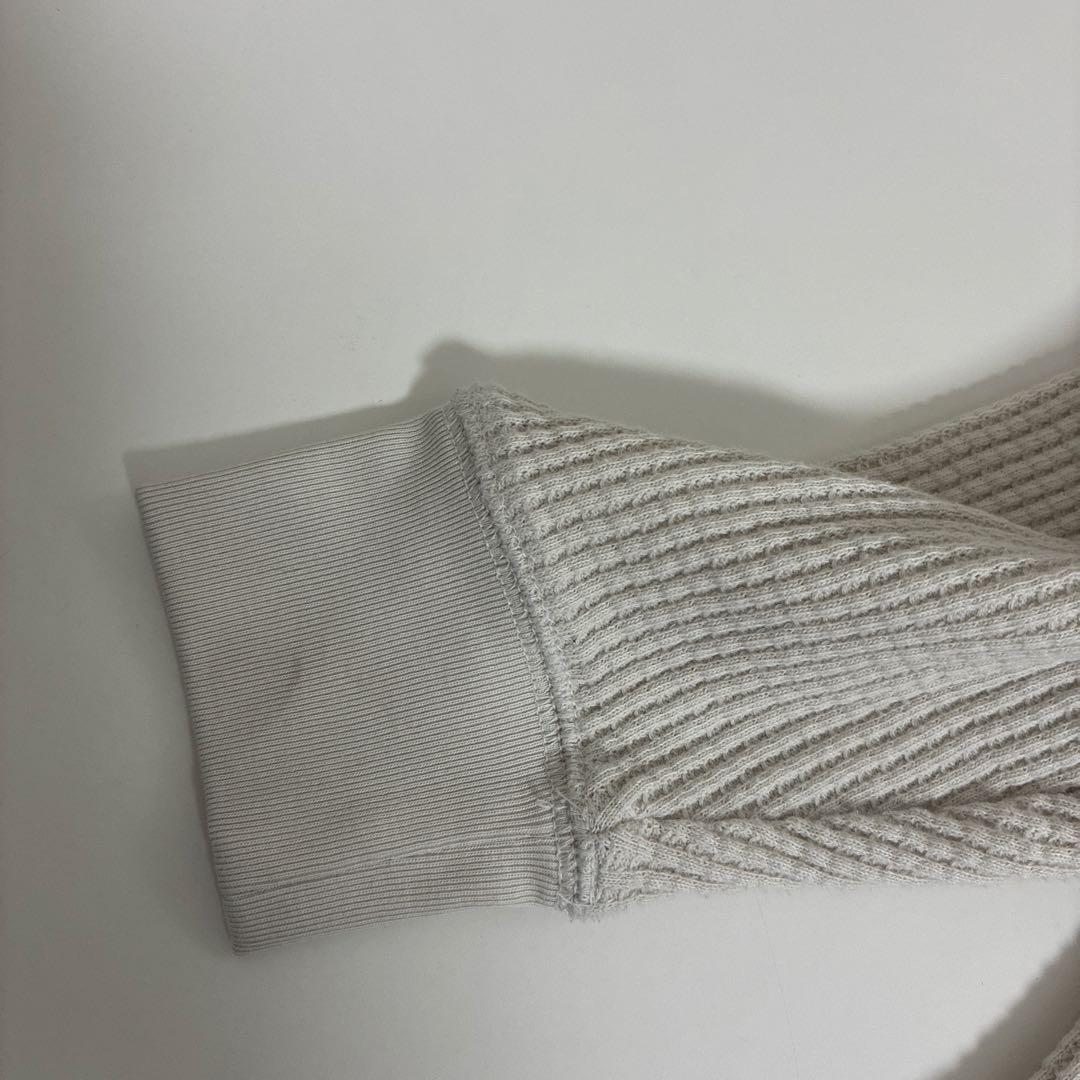 ユニクロ　ワッフルカットソー　長袖tシャツ　ベージュ — image 5