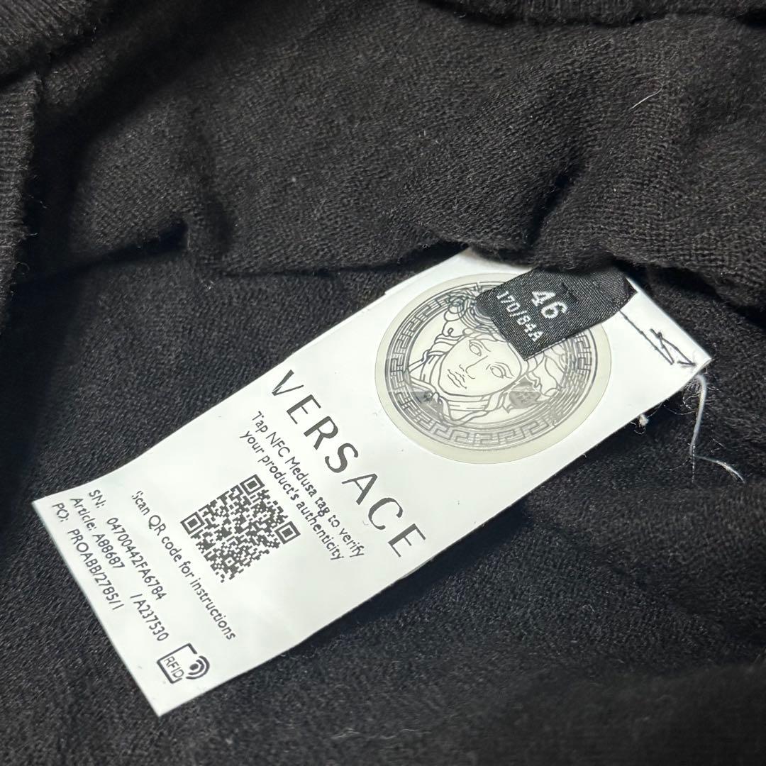 Versace メドゥーサ刺繍 ニット ウールブレンドセーター ロゴ 黒 — image 4