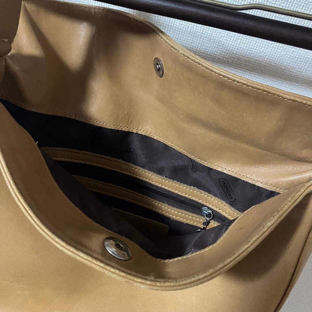 希少　COACH レザー ショルダーバッグ ブラウン — image 3
