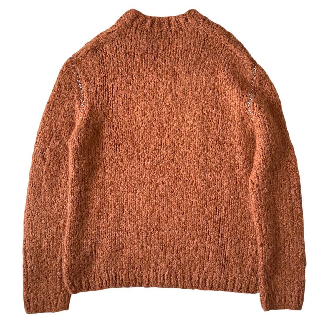 近年 Acne Studios アルパカ混ローゲージニット ステッチ ブラウン系 — image 2