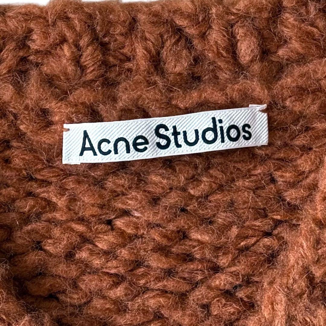 近年 Acne Studios アルパカ混ローゲージニット ステッチ ブラウン系 — image 4