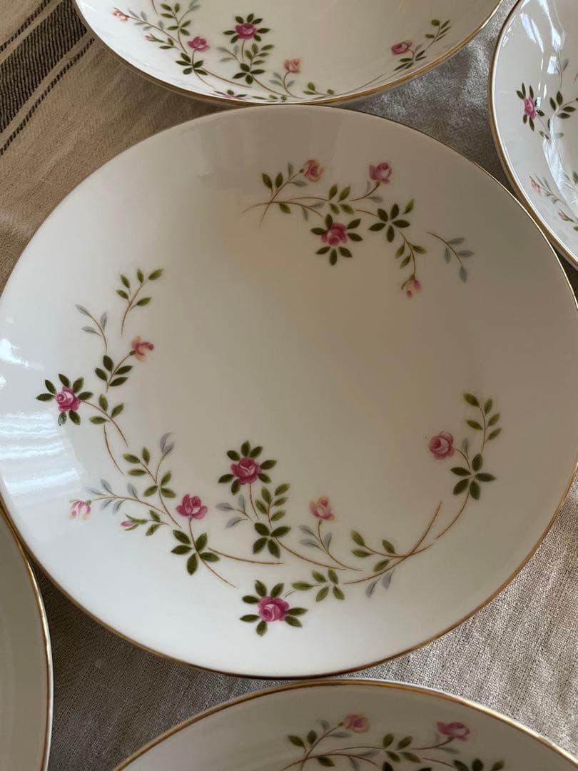 【美品】昭和レトロ　食器　5枚セット　カレー皿　シチュー皿　レトロ食器　皿 — image 3