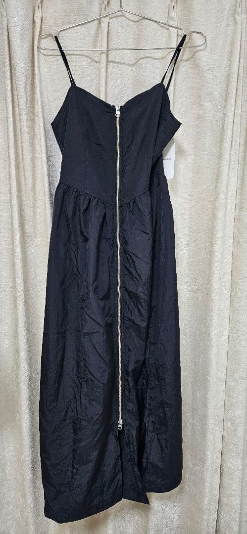 FRONT ZIP NYLON キャミドレス　Black　size2 — image 4