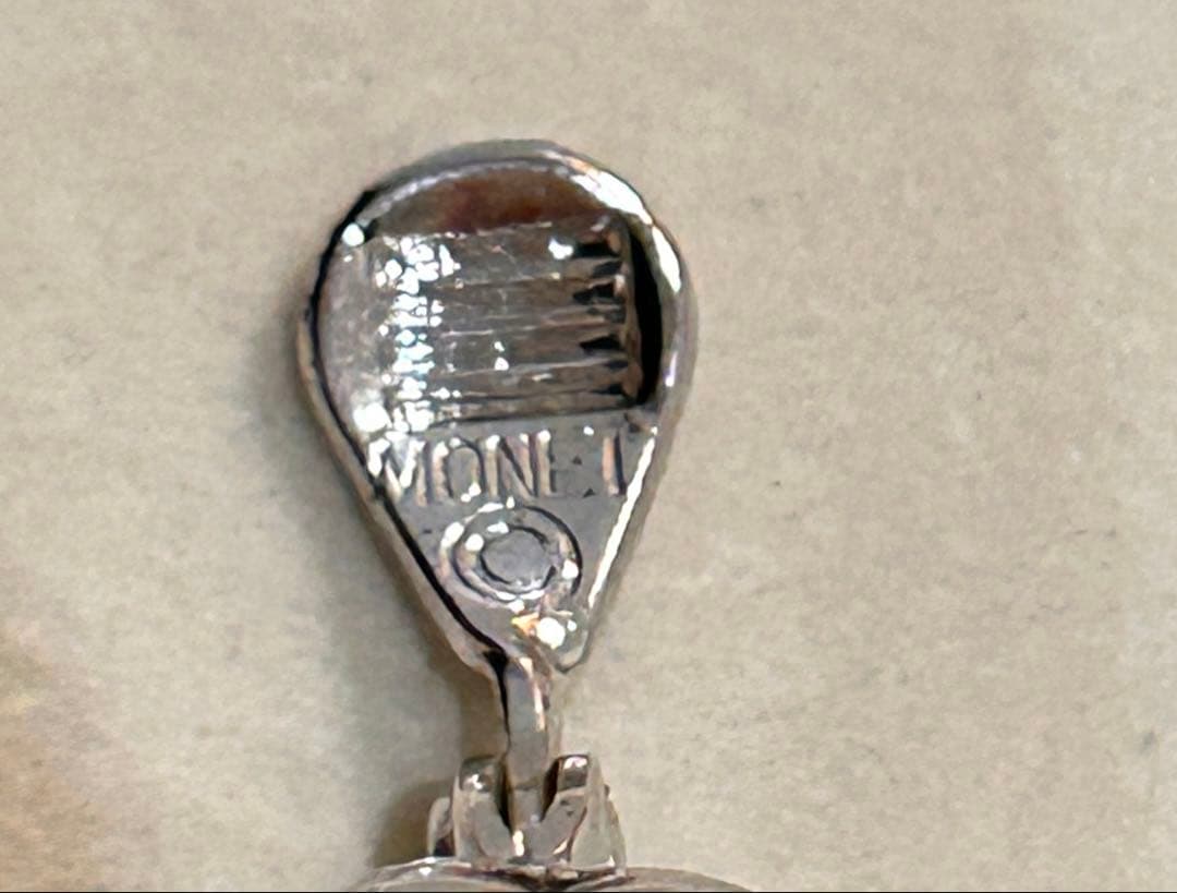 【美品】MONET モネ ヴィンテージ イヤリング シルバー 渦巻き 刻印あり — image 4