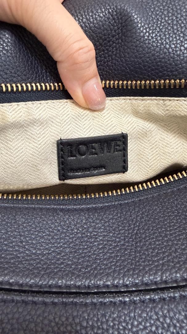 ロエベ LOEWE パズルバッグ 2WAYバッグ ミディアム レザー ネイビー — image 3