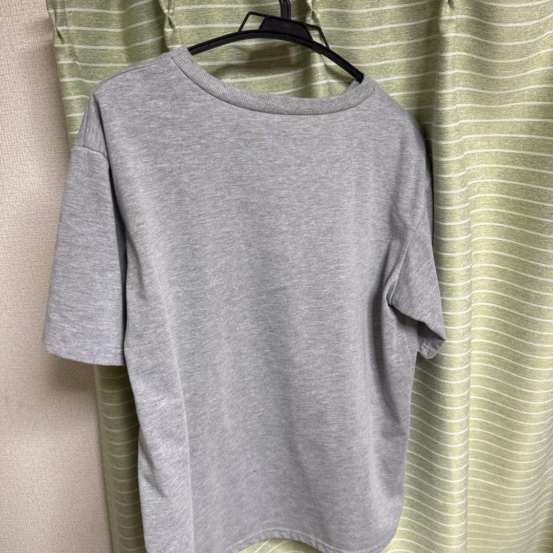 IDEAL ロゴ刺繍 半袖Tシャツ グレー — image 2