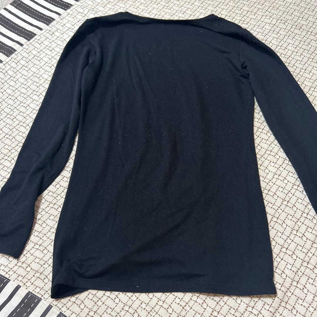 長袖 クルーネック 肌着 ブラック — image 2