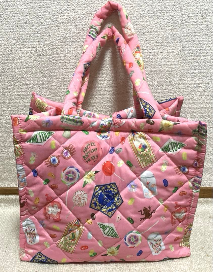 【未使用美品】ハリーポッター　ハニーデュークス　キルティング　バッグ　ピンク — image 4