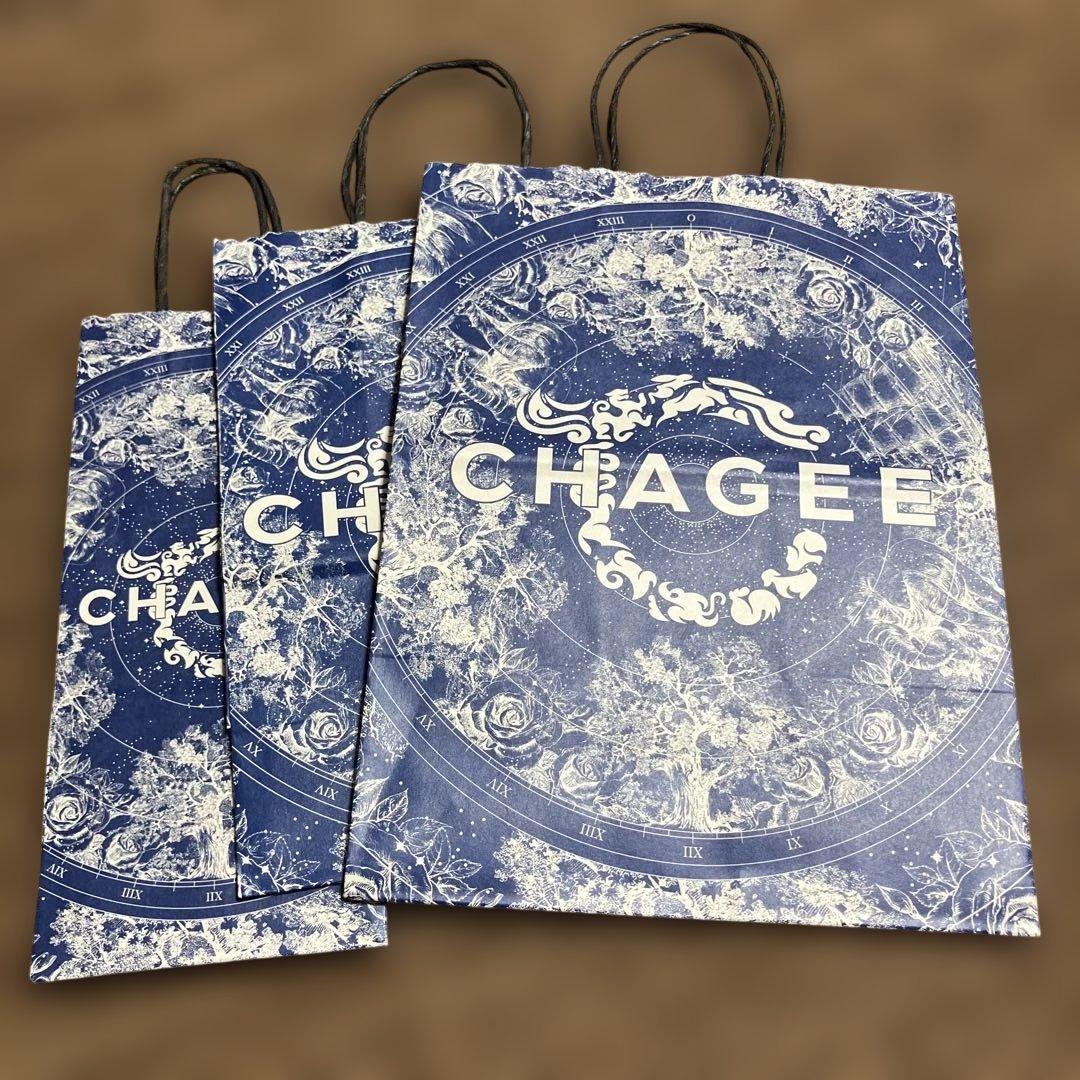 上海　チャジー　CHAGEE ショップ袋 3枚セットにおまけのストロー4本 — image 5