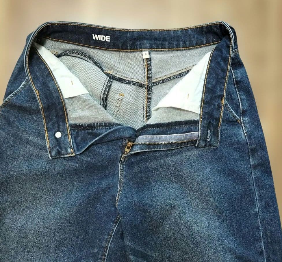 ワイドデニムパンツ インディゴブルー — image 2