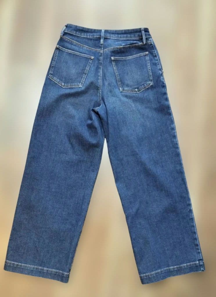 ワイドデニムパンツ インディゴブルー — image 3