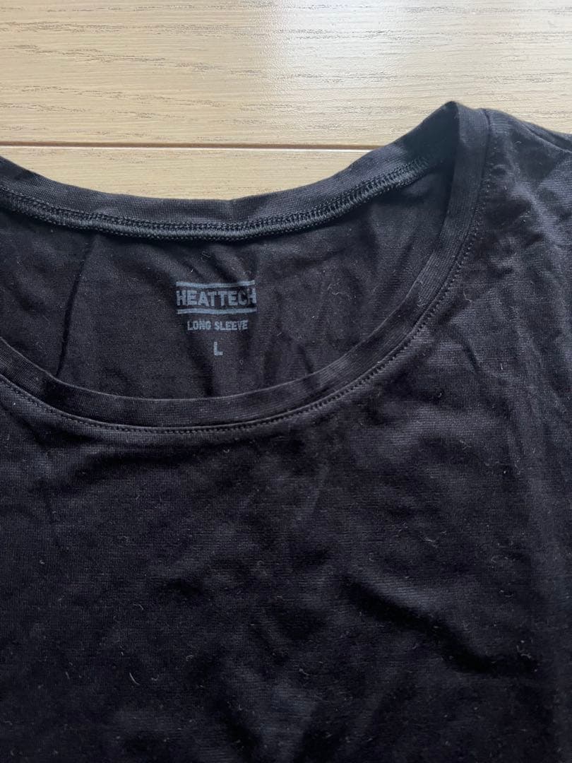 UNIQLO クルーネック長袖Tシャツ ブラックLサイズ — image 4