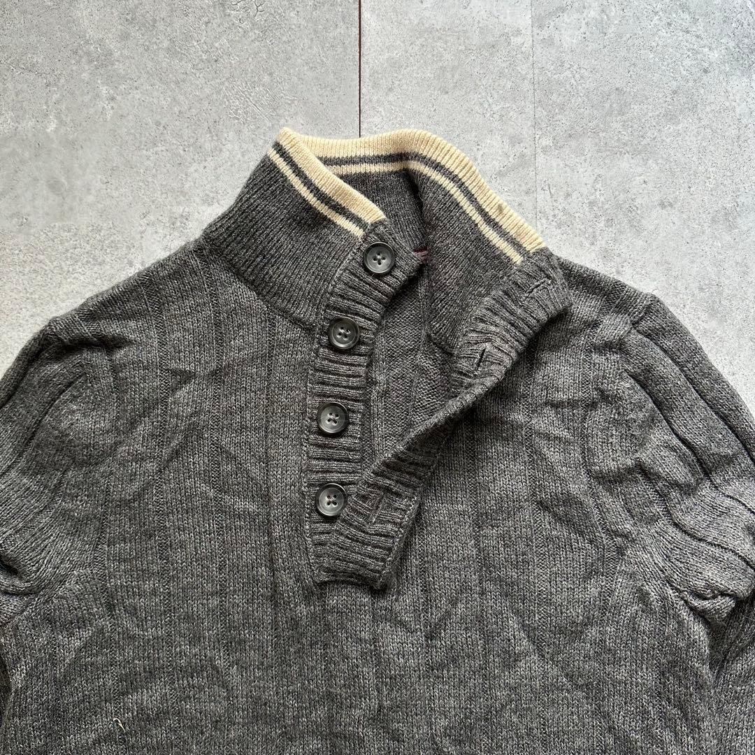 BANANA REPUBLIC ニット ハイネック M グレー イタリアンヤーン — image 3