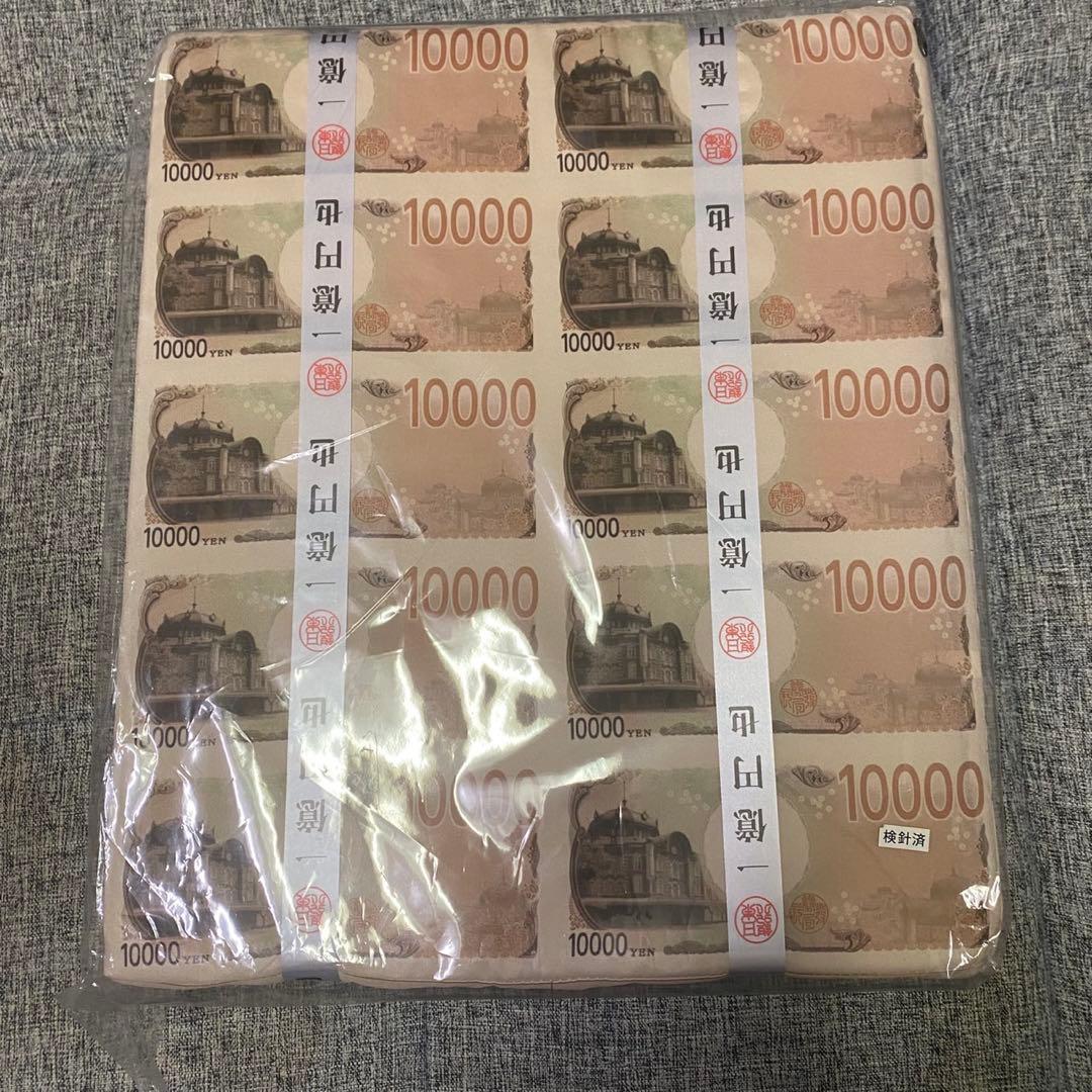 新札　一億円　札束　クッション — image 2