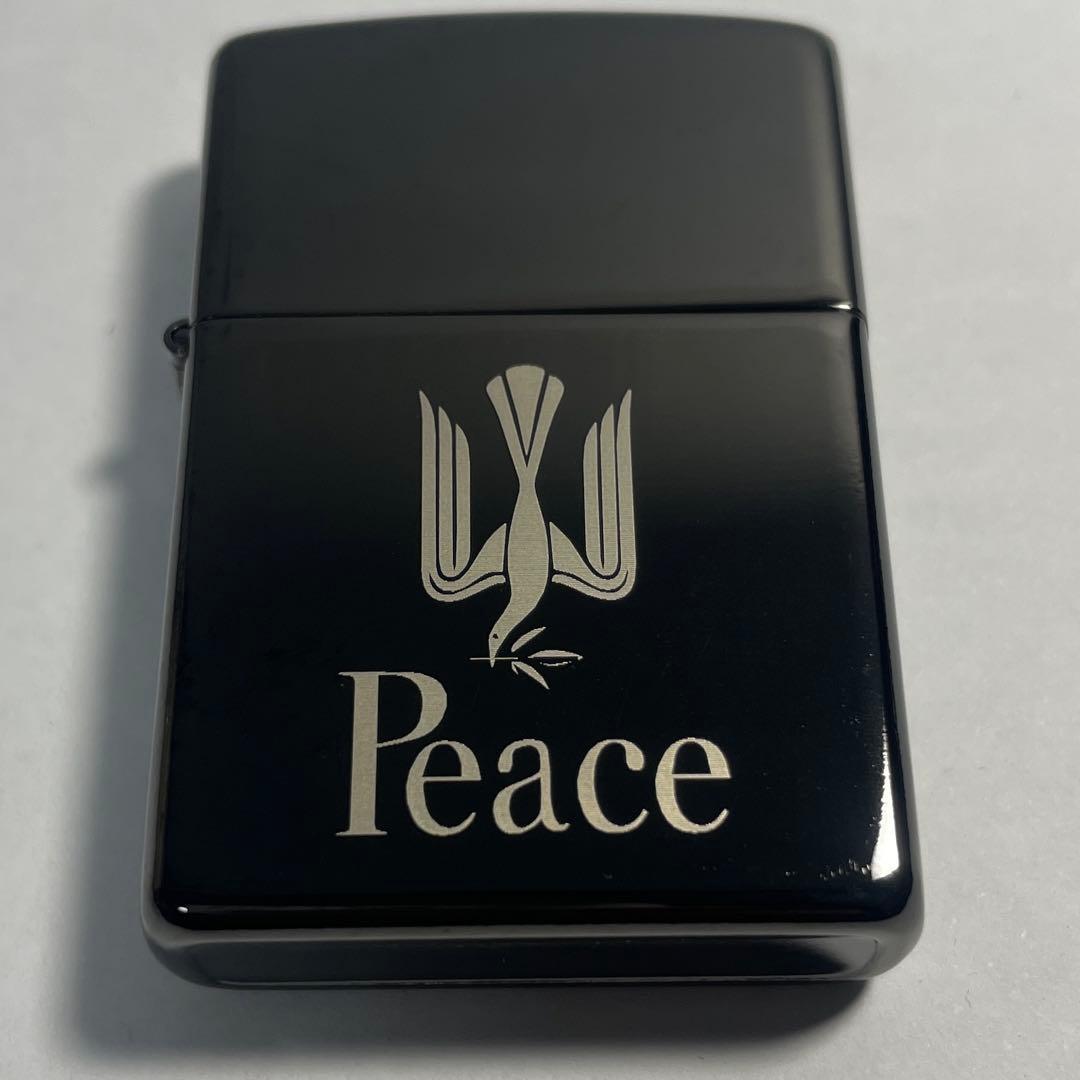 Peace ピース ブラック 黒 オイルライター — image 3