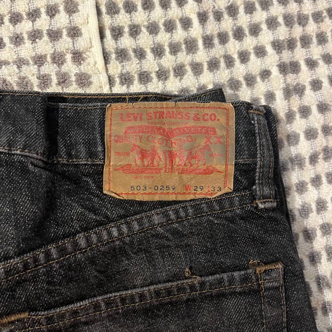 Levi’s 503 90s 日本製 先染めブラック ブラックデニム — image 3