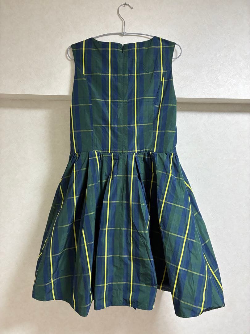 【中古品】　Ray BEAMS　ビームス　チェック　ワンピース　グリーン — image 2