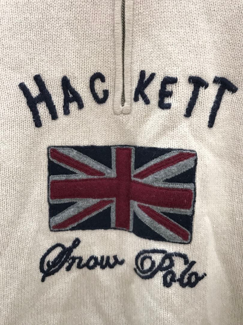 HACKETT LONDON 英国トラッド古着 ユニオンジャックワッペン ニット — image 3