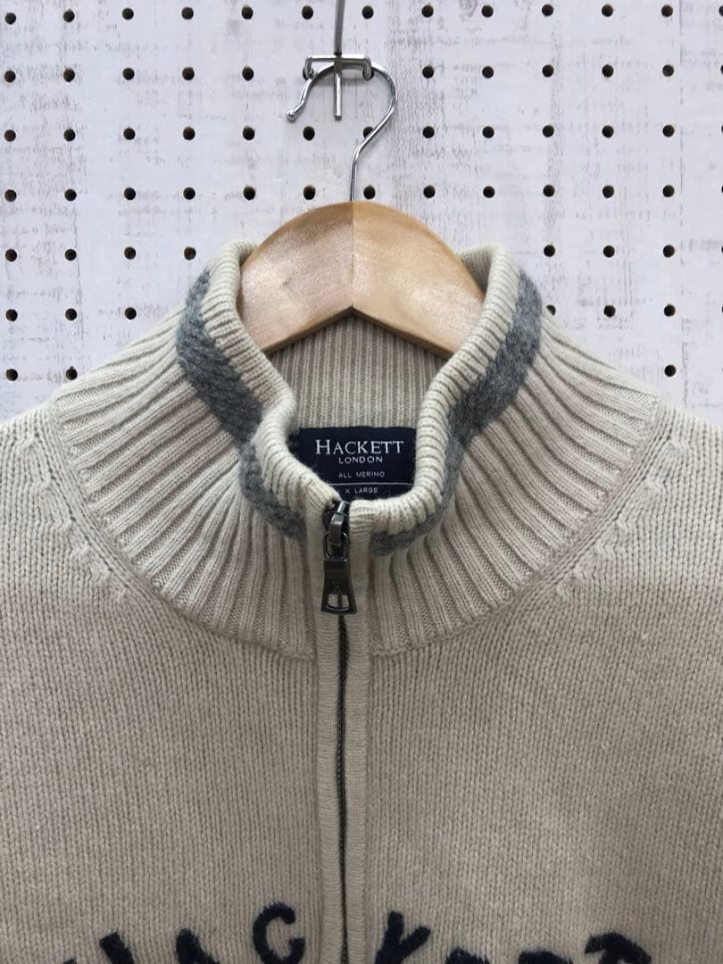 HACKETT LONDON 英国トラッド古着 ユニオンジャックワッペン ニット — image 4