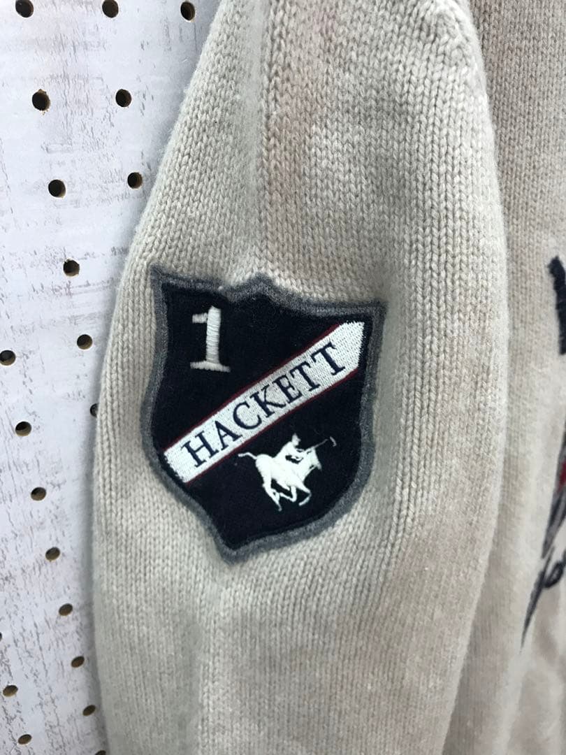 HACKETT LONDON 英国トラッド古着 ユニオンジャックワッペン ニット — image 5